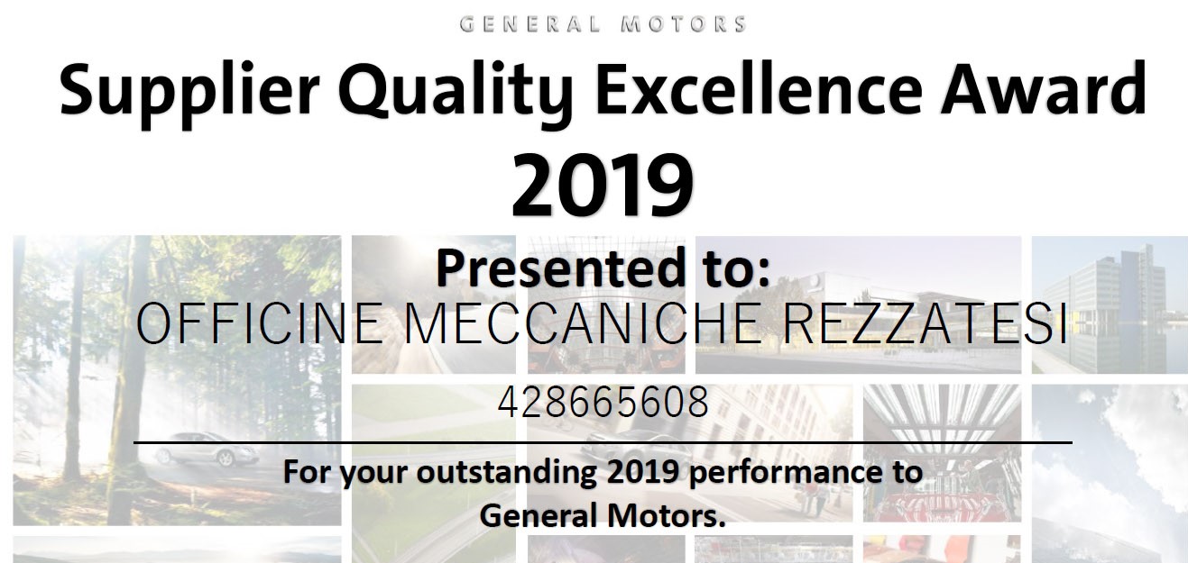 OMR receives the GM Quality Excellence Award 2019 as the best supplier of General Motors